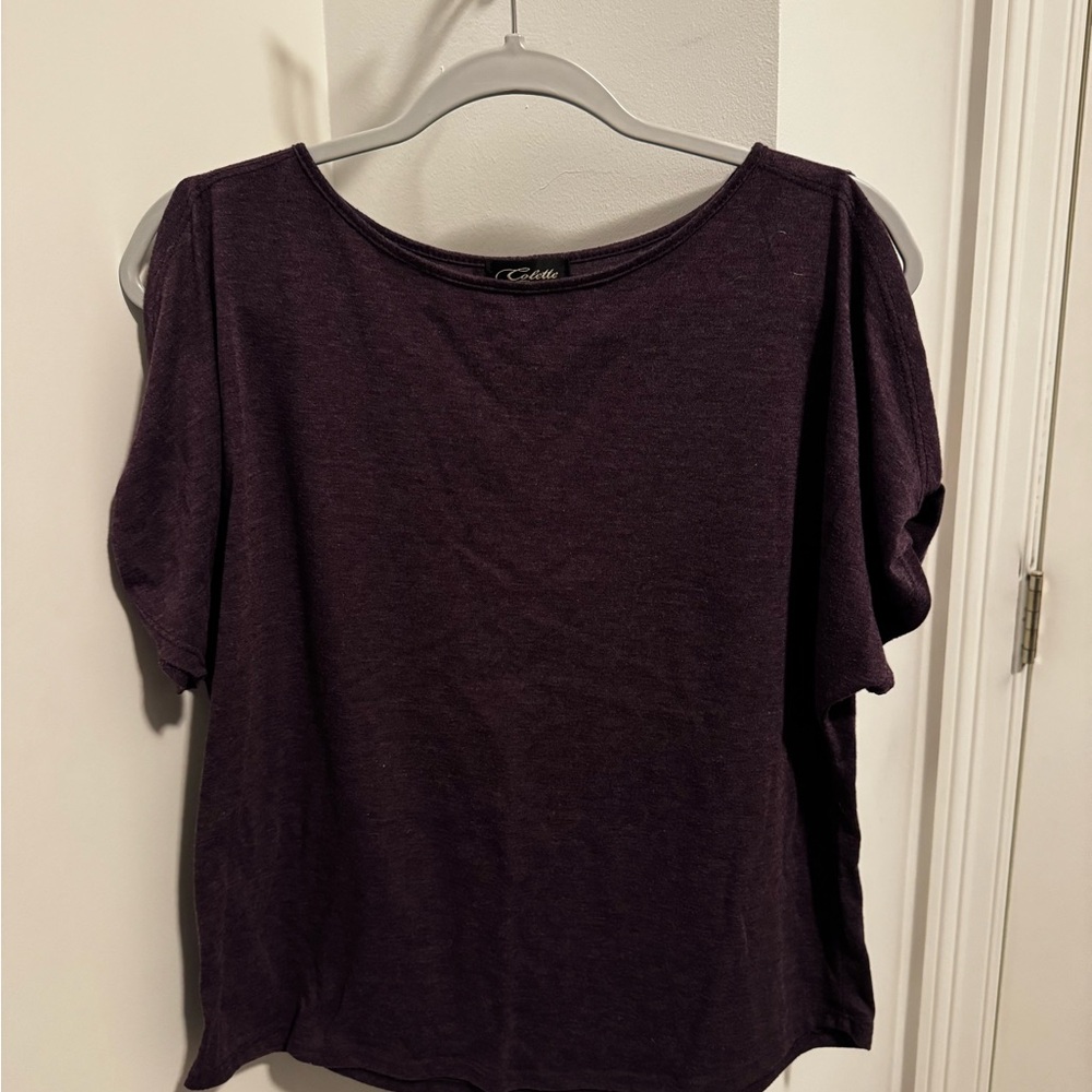 Colette Women's Short Sleeve Top - Deep Purple